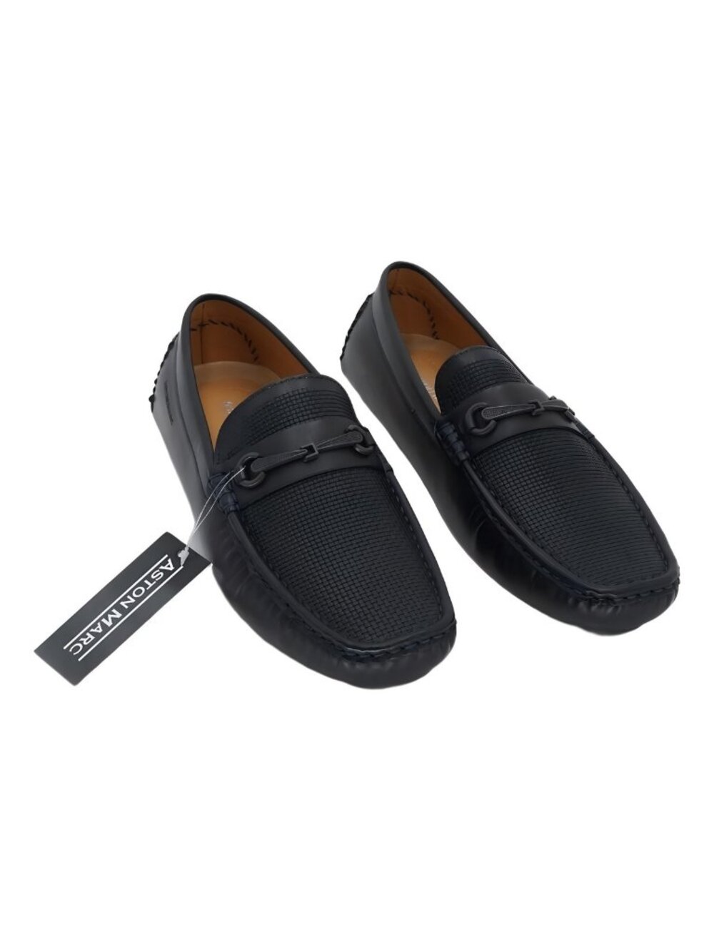 Aston Marc Men's Bit Driving Shoes Navy Dark Blue Size 10M